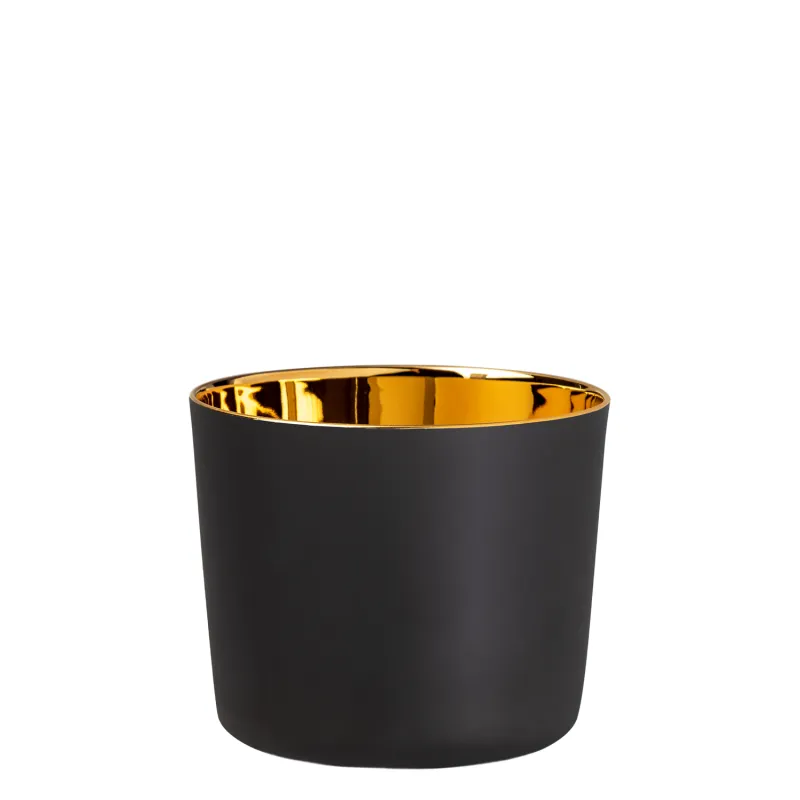 Sieger By Fürstenberg Goblet Sip Of Gold Satin - Black